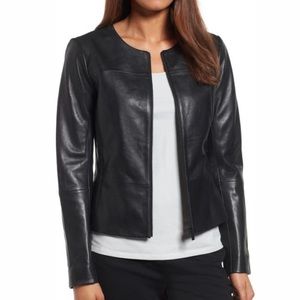 EMERSON ROSE Peplum Leather Jacket